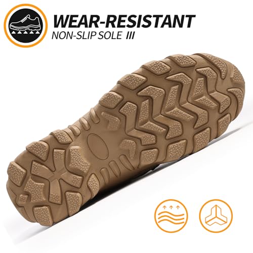 Image of Steel Toe Boots for Men Work Indestructible Safety Boots | Impact-Resistant, Puncture-Resistant, Comfortable, Wear-Resistant, Construction Factory, Warehouses, Jobsites