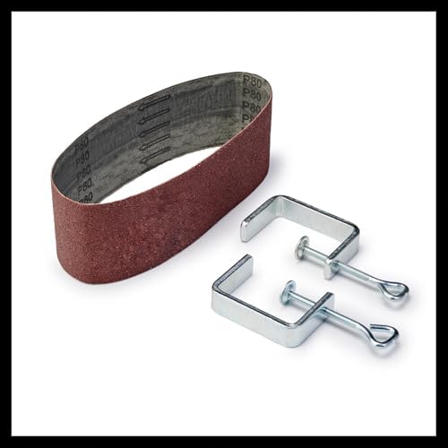 Bild 2 - Einhell Bandschleifer TE-BS 850 E (850 W, 400 m/min Schleifbandgeschwindigkeit, Bandlauf-Feinjustierung, Staubabsaugung, auch für stationären Einsatz, inkl. Zubehör)