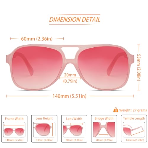 Image of Freckles Mark Vintage Retro 70s Sunglasses for Women Men Classic Large Square Aviator Trendy Glasses