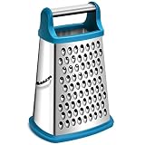 Rainspire Professional Box Grater, Cheese Grater Box for Kitchen Stainless Steel with 4 Sides, Chees