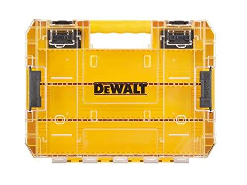 Dewalt Tough Case (Large) With Divider, Organizer, Tool Box, Storage Case, Tool Box, Transparent Lid, Removable Tray, Stacking Storage, Screws, Bits, Accessory Storage #TOP17