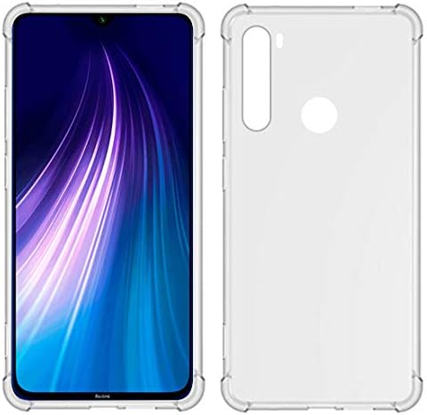 USTIYA Case for Xiaomi Mi Redmi Note 8 Clear Crystal TPU Four Corners Bumper Camera Note8 Protective Cover Transparent Soft Phone Case