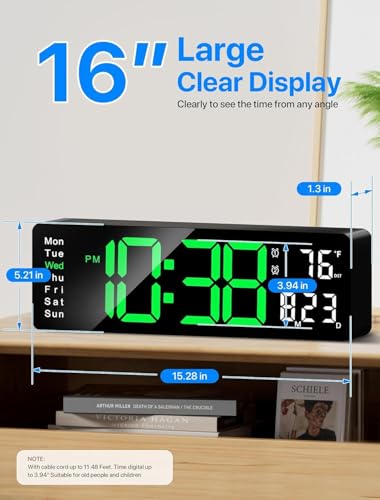Kupshyat Smart Green LED Digital Wall Clock - Image 5