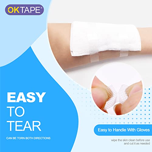Image of OK TAPE OKPore Transparent Medical Tape (Pack of 24) - First Aid Surgical Tape Hypoallergenic and Breathable for Wound Dressing Care, Latex Free, 0.5in x 10yds | First Aid Surgical Tape Adhesive, Hypoallergenic and Breathable for Wound Dressing Care, Latex Free