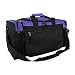 DALIX 19" Gym Duffel Bag with Water Bottle / Valuables Side Pockets in Purple and Black