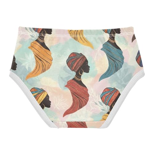 Cotton Toddlers Underwear Floral Stylized African Women Panties Little Girl Personalized Underpants Briefs 2t2