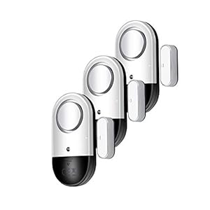 120 DB Loud Door and Window Open Alarm Sensor 3 Pack for Kids, Dementia Patients Safety, Wireless Security Alarms Keep…