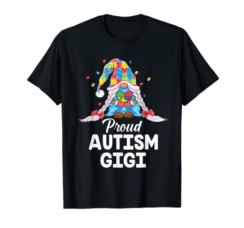 Orgulloso autismo GIGI Puzzle Piece lindo gnomos Autismo Conciencia Camiseta