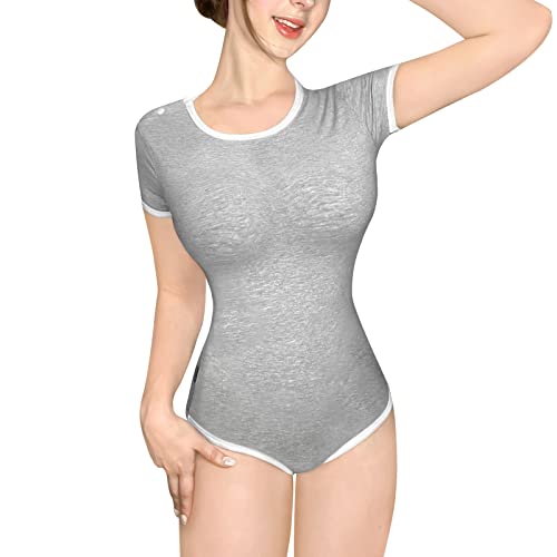 LittleForBig Algodón Pelele Onesie Pijama Traje-Serie Pastel Gris XXXL