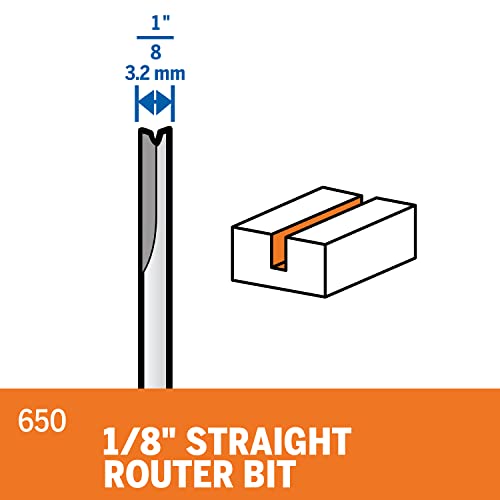 Dremel 650 1/8-Inch Straight Routing Bit , Gray #TOP3