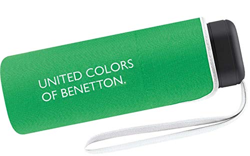 Paraguas Ultra Mini Mujer Manual United Colors of Benetton, Ocho Varillas, 88 cm de diámetro. Color Verde.