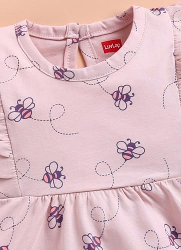 Image of LuvLap Baby Girl 100% Cotton Sleevless Girls Frock Pack of 3