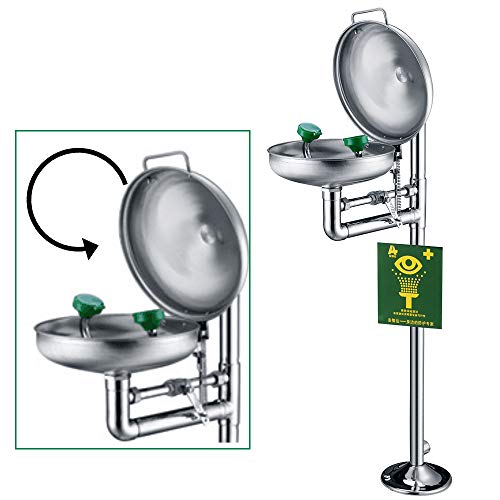 Huanyu Flip Emergency Eyewash Station Vertical Eye Washer Clamshell Temporary Rescue Supply for Washing Eye Face Neck Arm Customization Supported (1205)