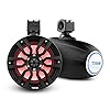 DS18 Hydro NXL-X8TP/BK 8" Marine Towers with Integrated RGB LED Lights - High Performance, Marine Grade IP65 Rated, UV Stable, 375 W Max 125 W RMS 4 Ohms (Pair)
