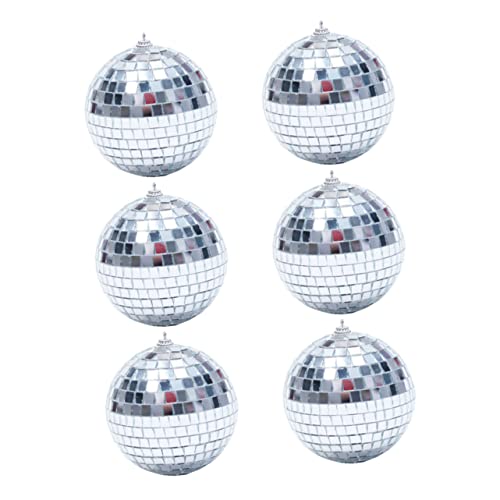OSALADI - 6 bolas espejadas reflectantes para decoración de bodas, escenarios, discotecas y fiestas, esferas de vidrio para celebraciones y fondos fotográficos miniatura 1