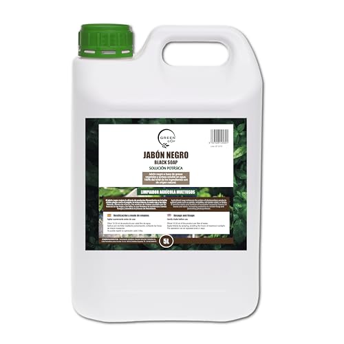 GREENGOF Jabón Potásico Premium (Solución Potásica), 5L - Concentrado - Hongos y Plagas - Actúa por Contacto - Mejora Defensa de Las Plantas - Natural - Pulgón, Mosca Blanca, Araña Roja, Cochinilla.