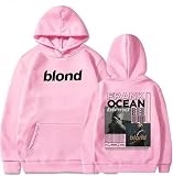 Merch Print Hoodie Rapper Blonds Album Hoodies Pullover Streetwear Women Men Pink