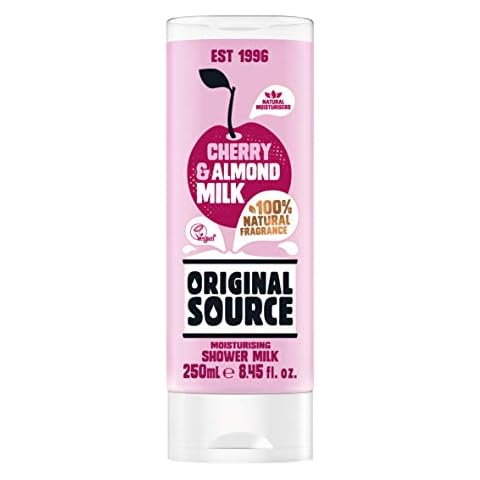 Original Source Vegan Cherry and Almond Shower Milk with Natural Fragrance, (250 ml x 6 Bottles), 100103434 Cover