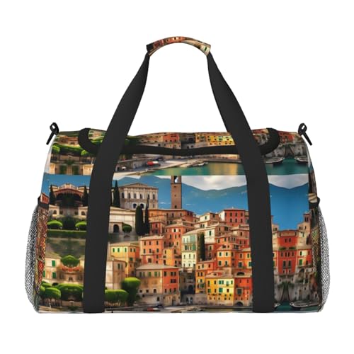 beautiful Italy print Weekender Overnight Carry On Bag Gym Luggage Bag Duffel Bag for Travel Women