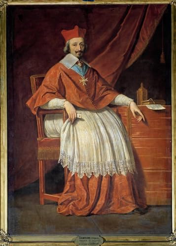 Portrait Cardinal de Richelieu affiche peinture décoration salon 60x90