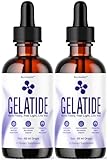 (2 Pack) Gelatide - Official Gelatide Drops Liquid Advanced Formula, Gela Tide Daily Support Supplement, GelatideDrops Daily Premium All Natural for Overall Health & Wellness, 2 Bottles for 2 Months