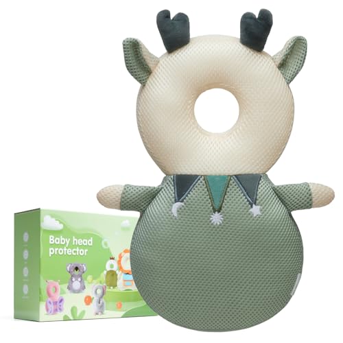 Image of VEEIROC Baby Fall Back Head Protector - Baby Head Protector Backpack for Crawling Walking Gifts, Adjustable Toddlers Head Safety Pad Cushion, Magic Deer