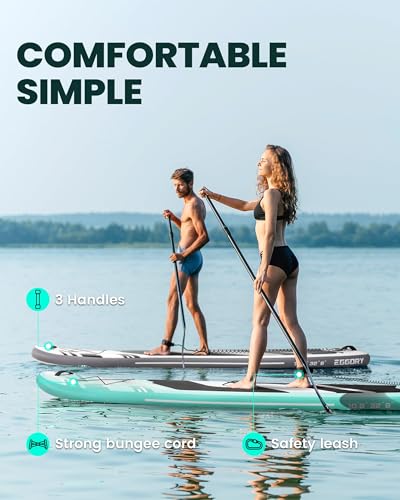 Image of Inflatable Paddle Board, Stand Up Paddle Board | Stable Design with Non-Slip Comfort Deck, Portable Travel Paddle Board