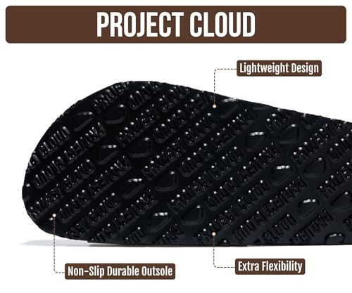 Image of Project Cloud 100% Genuine Leather Sandals Women Dressy Beach Essentials Slides for Women Footwear - Lightweight with Memory Foam Insole Sandals for Women 2026 - Womens Slides