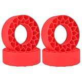 HobbyPark 1.0 Tires Silicone Inserts Foam fit 56-58mm*24mm for 1/18 1/24 Scale RC Crawler Truck, Super Soft, 4pcs (Red)