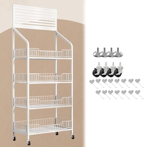 Étagère de cuisine blanche pour organiser vos apéritifs et snacks comme au supermarché