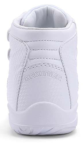 BAXINIER Girls White High Top Cheerleading Shoes Lightweight Youth Cheer Competition Sneakers Training Dance Tennis Shoes4
