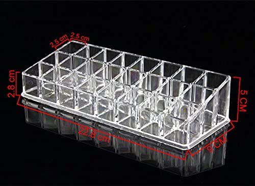 Discoball® Clear Acrylic Lipstick Holder with 24 Slots, Cosmetic Make Up Organiser - Image 7
