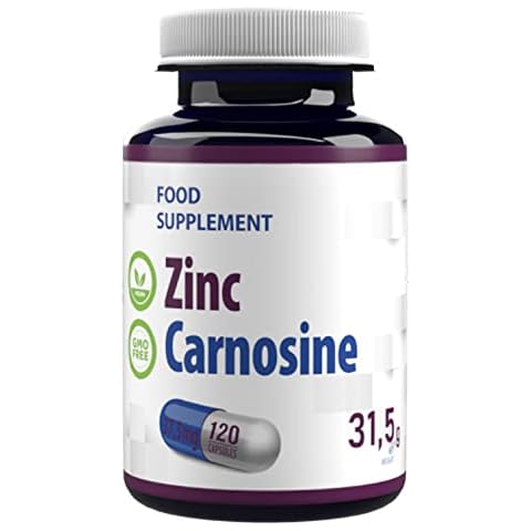 Hepatica Zinc L-Carnosine 120 Vegan Capsules, 3rd Party Lab Tested, High Strength Supplement, Gluten and GMO Free Cover