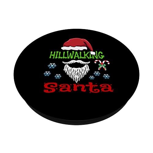 Hillwalkers Lazy Christmas Costume / Be a Hillwalking Santa! PopSockets Swappable PopGrip, Black - Image 2