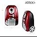 Atrix Turbo Red AHC-1 HEPA Canister Vacuum Cleaner – Powerful 1,400W Variable Speed Motor, Lightweight 6-Quart Bag Design, 3-Stage Filtration, Telescopic Wand, Full Bag Indicator & Accessory Kit