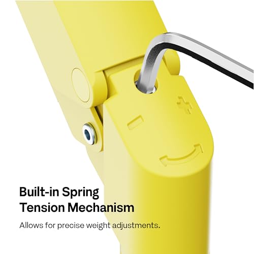 Image of Pixio PS1S Wave Yellow Single Monitor Arm Stand Desk Mount - Fits up to 32 inches Monitors and up to 19.8lbs. VESA Compatibility and Integrated Cable Management