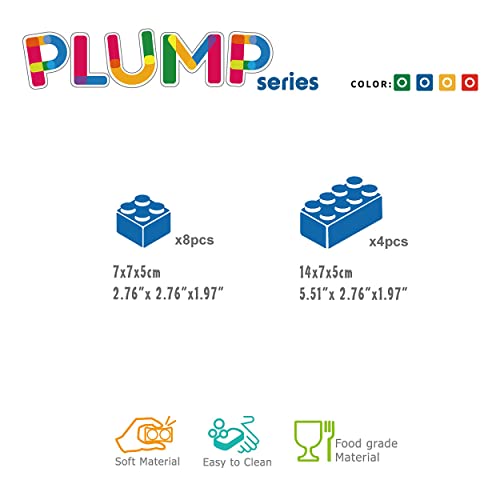 Uniplay Plump Soft Building Blocks — Jumbo Multicolor Stacking Blocks For Cognitive Development And Educational Games For Ages 3 Months And Up (12-Piece Set) #TOP1