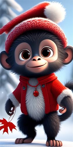 Diamond painting singe de Noël pour animer vos soirées d'hiver