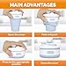 2-Pack Collapsible Coffee Cup Reusable – 12oz Leakproof Travel Coffee Mug, Silicone, Foldable & Portable for Hiking, Camping, Office | Lightweight, Heat-Resistant, Easy to Clean, Outdoor & Travel Cup