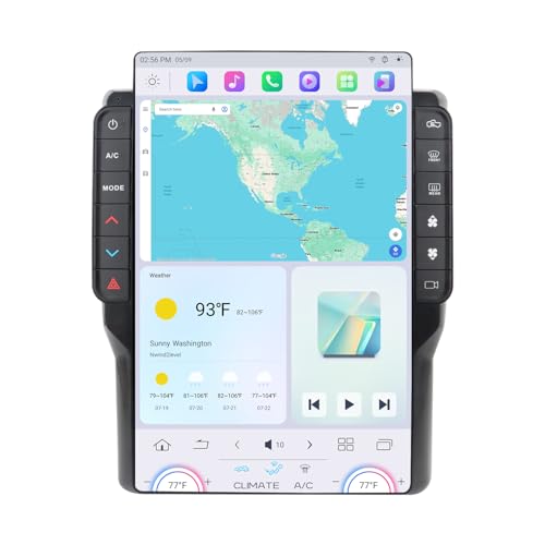 Cidava 13 Inch Car Radio for Dodge RAM 2019-2022 1500/2500/3500/4500 New Body Style, Car Stereo Head Unit Replacement with Wireless CarPlay/Android Auto, Fast Boot, Upgraded DSP & EQ, 4G LTE, 8+128GB