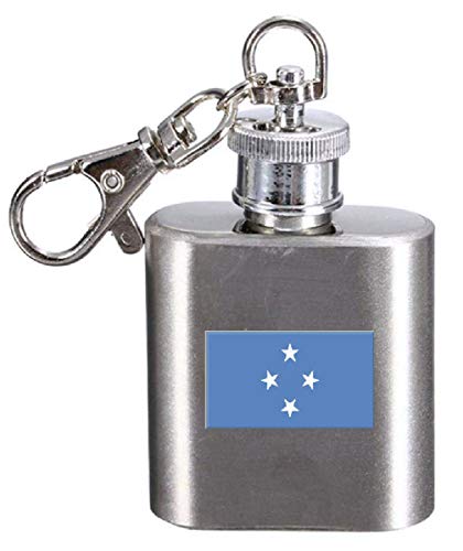 Flasque porte-clés gravé drapeau Micronesia idée cadeau original - 2