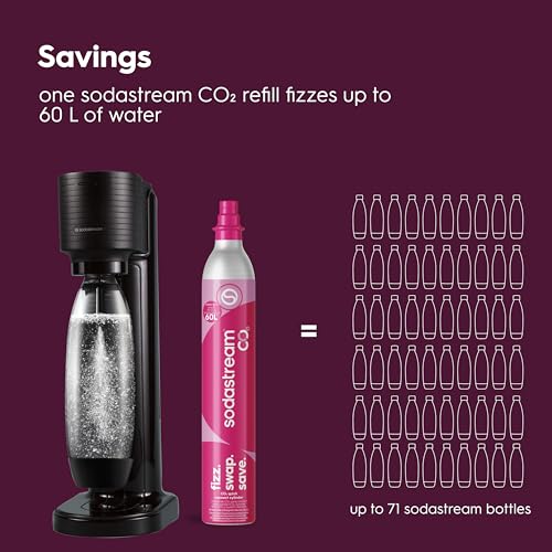 Image of SodaStream Gaia Sparkling Water Maker Bundle, Black