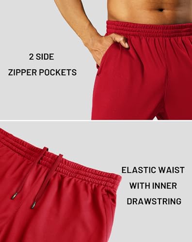 Image of MIER Mens Ankle Zip Sweatpants, Soccer Warm-up Track Pants with Pockets