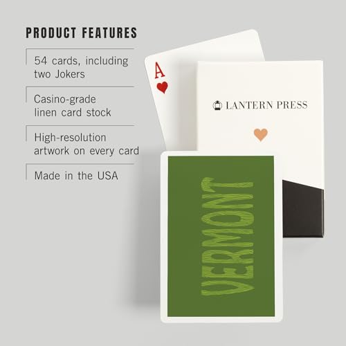 Lantern Press Vermont, 52 Cartas Poker miniatura 3