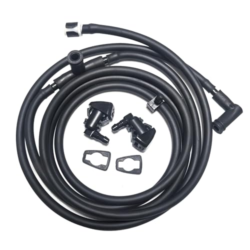 Image of Windshield Washer Nozzle Hose Repair Kit Compatible with Ford Super Duty F250 F350 F450 2011 2012 2013 2014 2015 2016, BC3Z-17K605-B Washer Hose + BC3Z-17603 Windshield Washer Hose