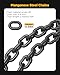 Heavy Duty Lifting Chains with Adjustable Hooks, 3/8 Inch x 10 Ft, Maximum Load 7500lbs, Dual Leg Chain Slings for Industrial Engine Hoist(Enhanced Model)