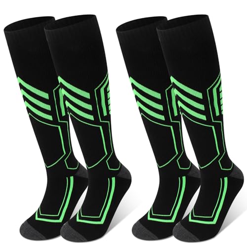 Grande idea regalo di Natale: 2 paia di calze termiche da sci sono di dimensioni sufficienti per coprire più livelli e sono perfette per uomo/donna/adolescente. Consigli: Taglia UE: M (35-38), L (39-45). Perfetto per le tue avventure tutto l'inverno: sci, gioco di neve, scavo, escursionismo