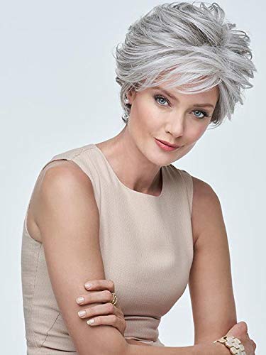 Ready For Takeoff Wig Color RL51/61 Iced Granita - Raquel Welch Wigs 6" Short Length Face Framing Waves Gentle Lace Front Top Tru2Life Heat Friendly Bundle Travel Kit, MaxWigs Hairloss Booklet