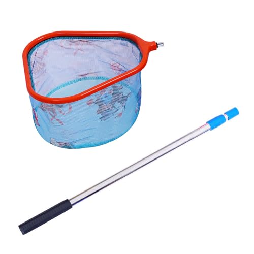 Red de pesca plegable para niños, red de aterrizaje de peces para pesca segura, mango telescópico, herramienta de pesca, red de aventura