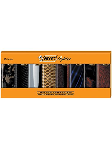 BIC Special Edition Refined Series Lighters, Set of 8 Electronic Lighters